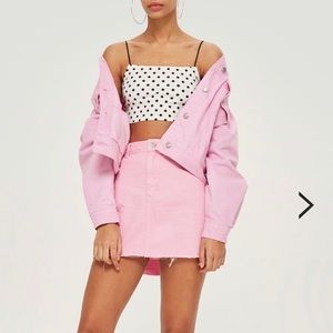 topshop pink skirt